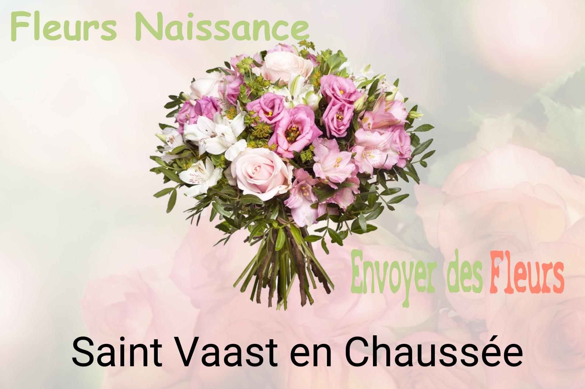Bouquet de fleurs de naissance livré à Saint-Vaast-en-Chaussée